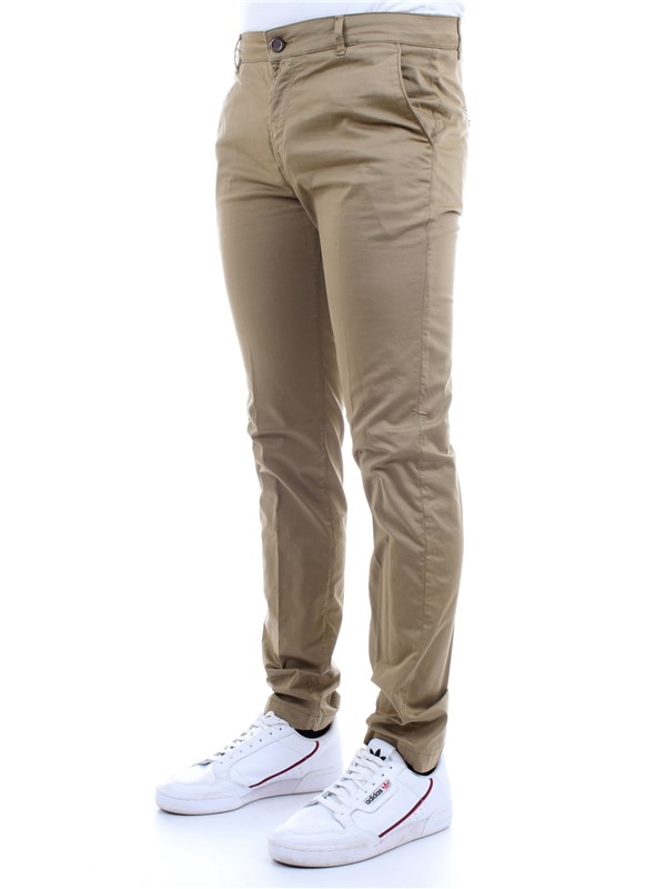 CAMOUFLAGE CHINOS REY 17ZIP Beige Clothing Man Trousers