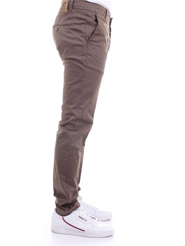 CAMOUFLAGE CHINOS REY 17ZIP Brown Clothing Man Trousers