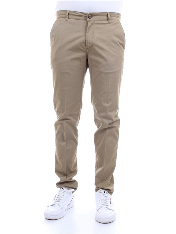 CAMOUFLAGE CHINOS REY 17 ZIP F47 Beige Clothing Man Trousers