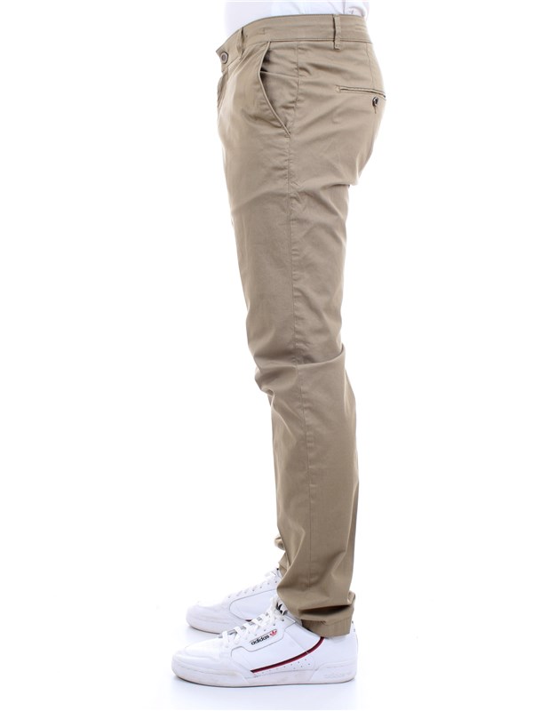 CAMOUFLAGE CHINOS REY 17 ZIP F47 Beige Clothing Man Trousers
