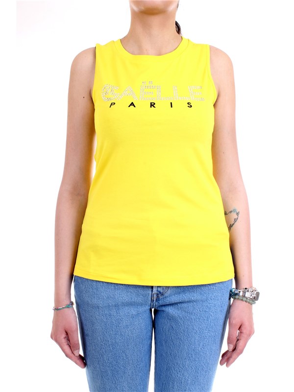 GAELLE PARIS GBD6061 Giallo Abbigliamento Donna Canotte