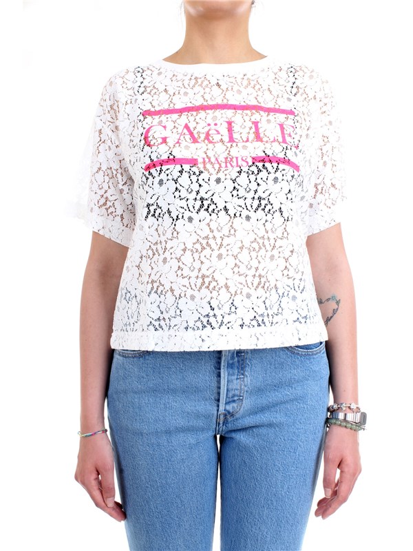 GAELLE PARIS GBD5860 White Clothing Woman T-Shirt/Polo GAELLE PARIS GBD5860 White Clothing Woman T-Shirt/Polo