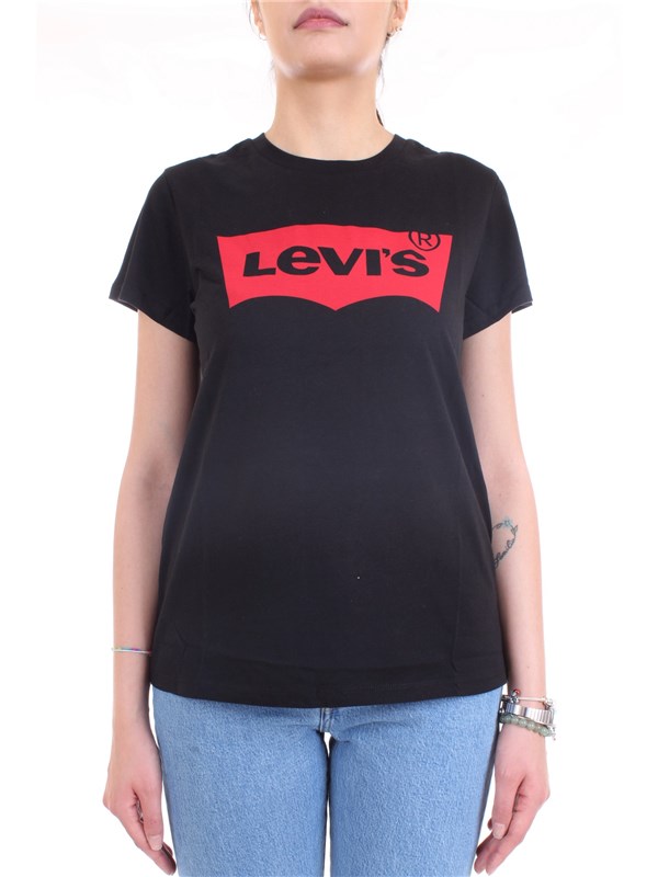 LEVI'S 17369 0201 Black Clothing Woman T-Shirt/Polo