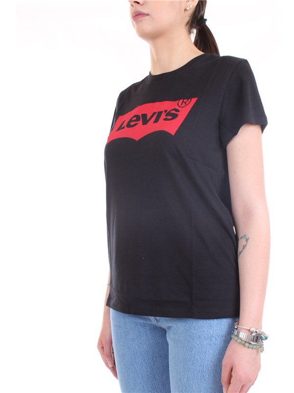 LEVI'S 17369 0201 Black Clothing Woman T-Shirt/Polo