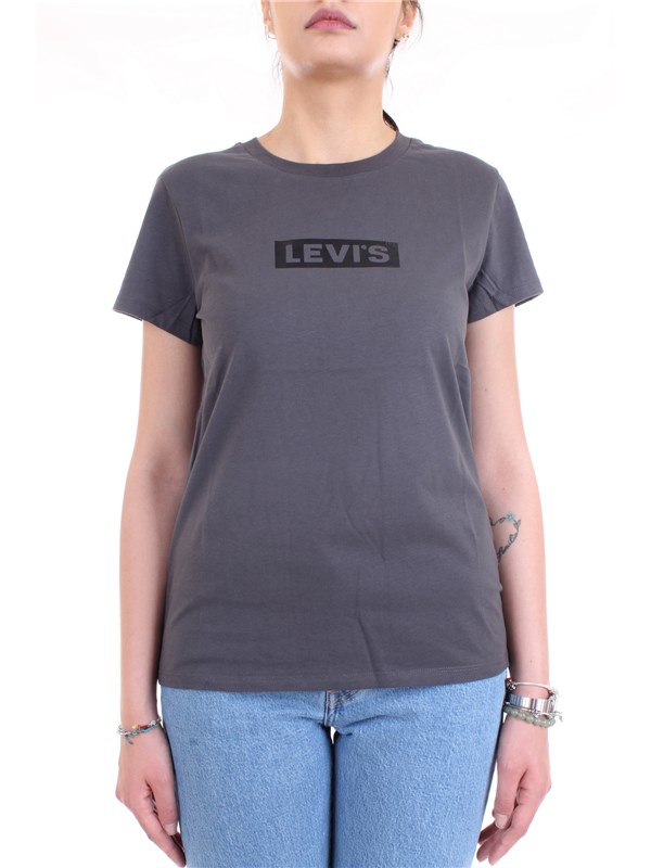 LEVI'S 17369 0904 Grey Clothing Woman T-Shirt/Polo