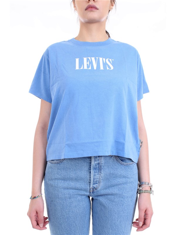 LEVI'S 69973 0069 Light blue Clothing Woman T-Shirt/Polo