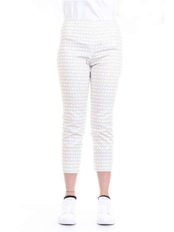 Cappellini By Peserico MH4863 White Clothing Woman Trousers Cappellini By Peserico MH4863 White Clothing Woman Trousers