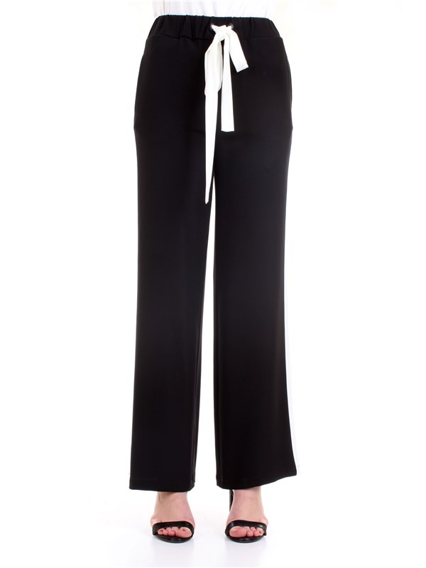 LANACAPRINA PF2250 Nero Abbigliamento Donna Pantaloni