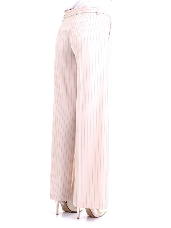 LANACAPRINA PF2209 Latte Abbigliamento Donna Pantaloni