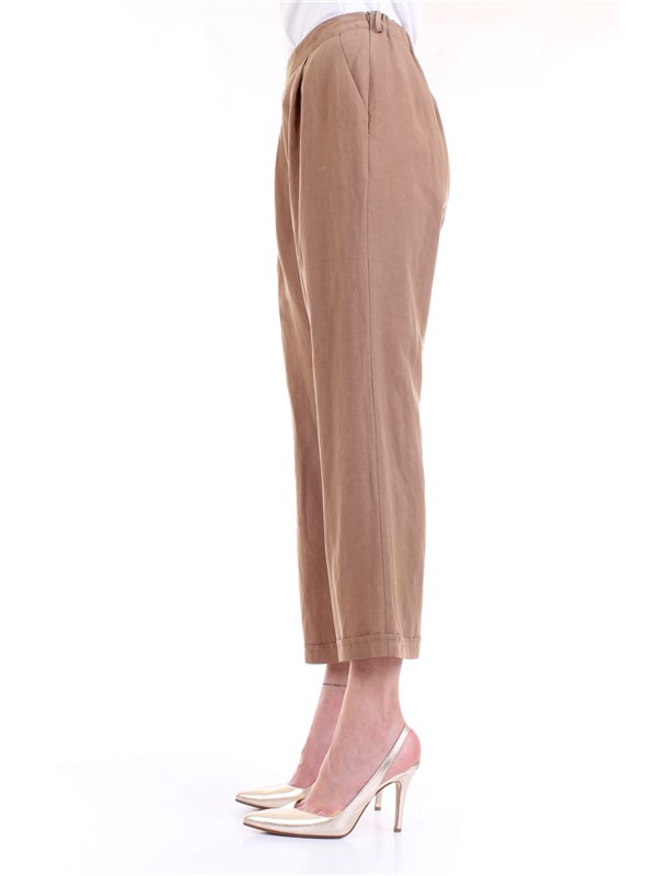 LANACAPRINA PF2302 Cuoio Abbigliamento Donna Pantaloni