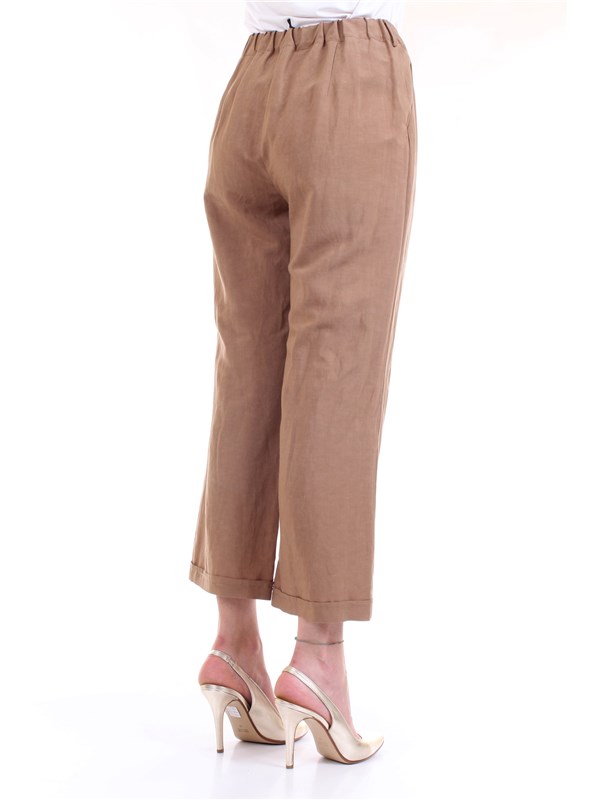 LANACAPRINA PF2302 Cuoio Abbigliamento Donna Pantaloni