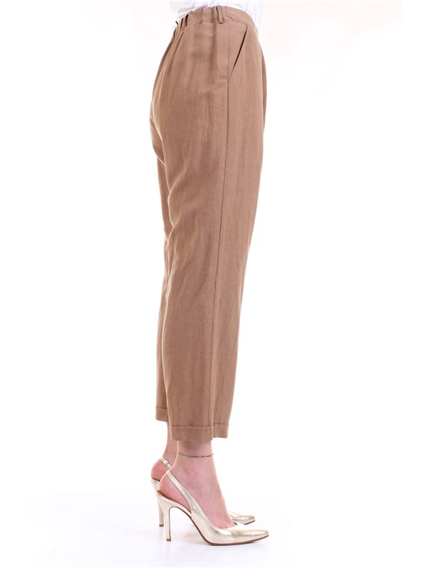 LANACAPRINA PF2302 Cuoio Abbigliamento Donna Pantaloni