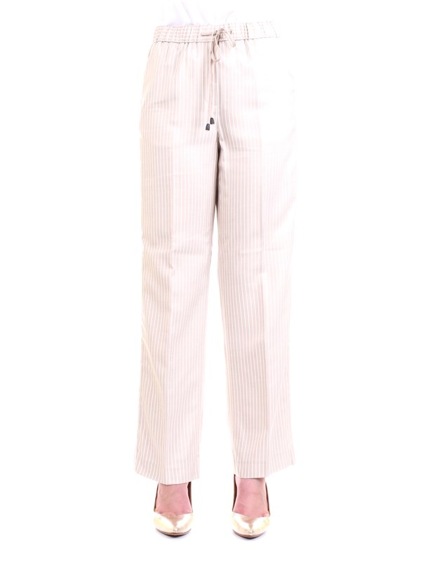 Cappellini By Peserico 59M04250U Beige Clothing Woman Trousers Cappellini By Peserico 59M04250U Beige Clothing Woman Trousers