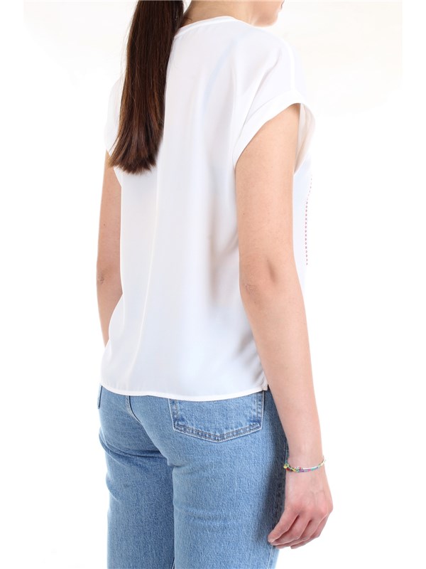 LANACAPRINA PF2234 Bianco Abbigliamento Donna T-Shirt