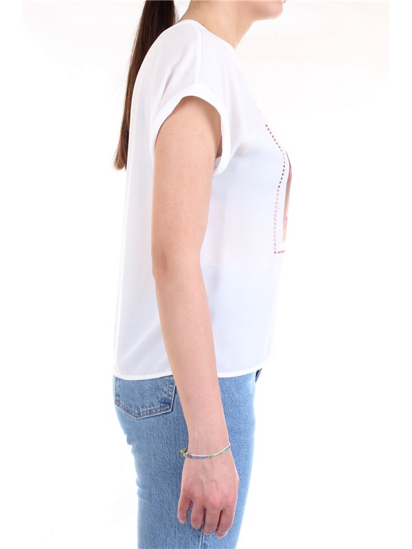 LANACAPRINA PF2234 Bianco Abbigliamento Donna T-Shirt