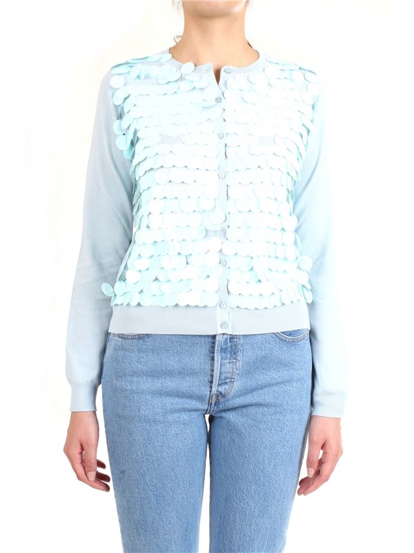 LANACAPRINA PF2011 Light blue Clothing Woman Cardigan LANACAPRINA PF2011 Light blue Clothing Woman Cardigan