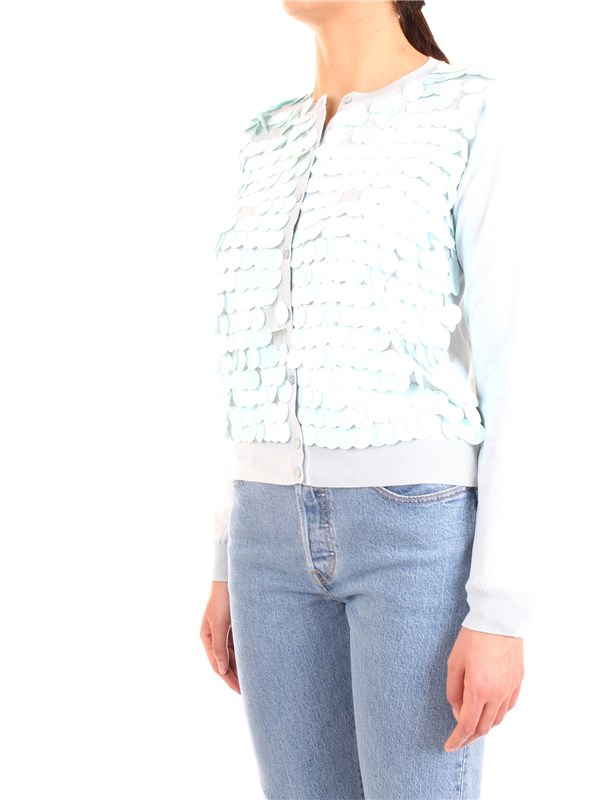 LANACAPRINA PF2011 Light blue Clothing Woman Cardigan