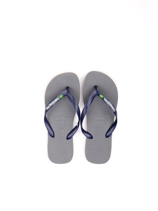 HAVAIANAS H BRASIL LOGO Grey Shoes Unisex Thongs HAVAIANAS H BRASIL LOGO Grey Shoes Unisex Thongs