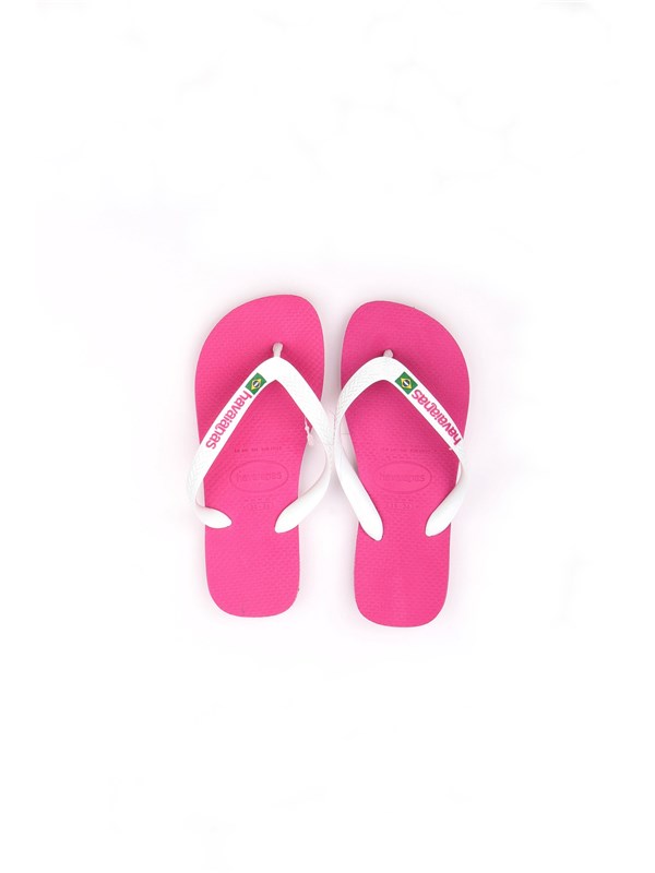 HAVAIANAS H BRASIL LOGO Pink Shoes Unisex Thongs HAVAIANAS H BRASIL LOGO Pink Shoes Unisex Thongs