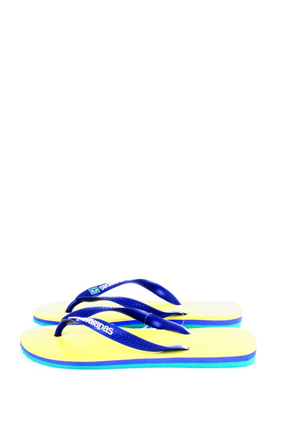 HAVAIANAS BRASIL LAYERS Yellow Shoes Unisex Thongs