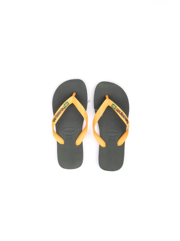 HAVAIANAS H BRASIL LOGO Orange Shoes Unisex Thongs HAVAIANAS H BRASIL LOGO Orange Shoes Unisex Thongs
