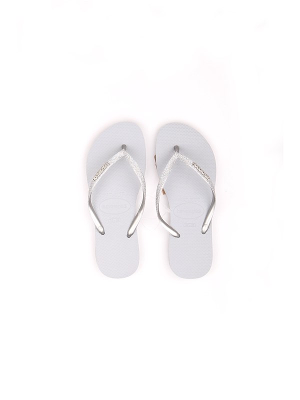 HAVAIANAS H SLIM GLITTER Silver Shoes Woman Thongs HAVAIANAS H SLIM GLITTER Silver Shoes Woman Thongs