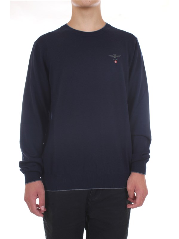 AERONAUTICA MILITARE 202MA1287L415 Blue Clothing Man Pullover AERONAUTICA MILITARE 202MA1287L415 Blue Clothing Man Pullover