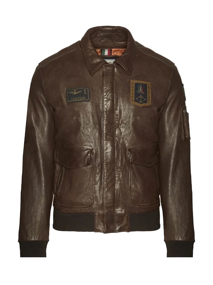 AERONAUTICA MILITARE 222PN895PL145 Brown Clothing Man Jacket AERONAUTICA MILITARE 222PN895PL145 Brown Clothing Man Jacket