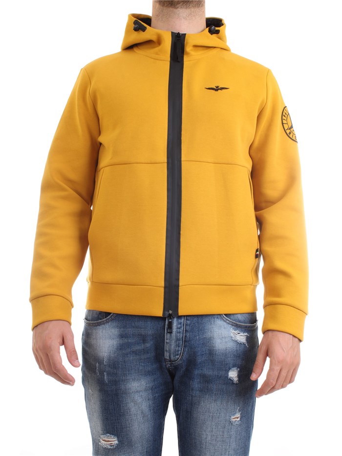 AERONAUTICA MILITARE 202FE1531F413 Yellow Clothing Man Sweater AERONAUTICA MILITARE 202FE1531F413 Yellow Clothing Man Sweater