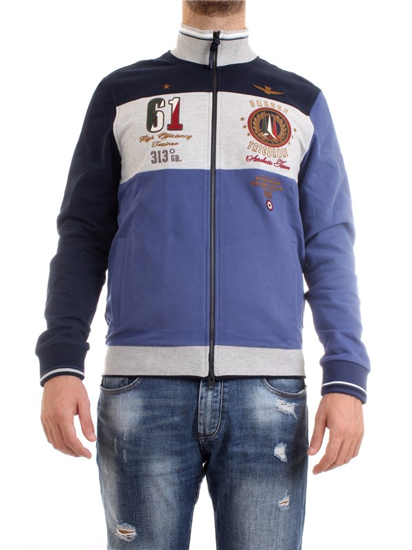 AERONAUTICA MILITARE 202FE1576F418 Ink Clothing Man Sweater AERONAUTICA MILITARE 202FE1576F418 Ink Clothing Man Sweater