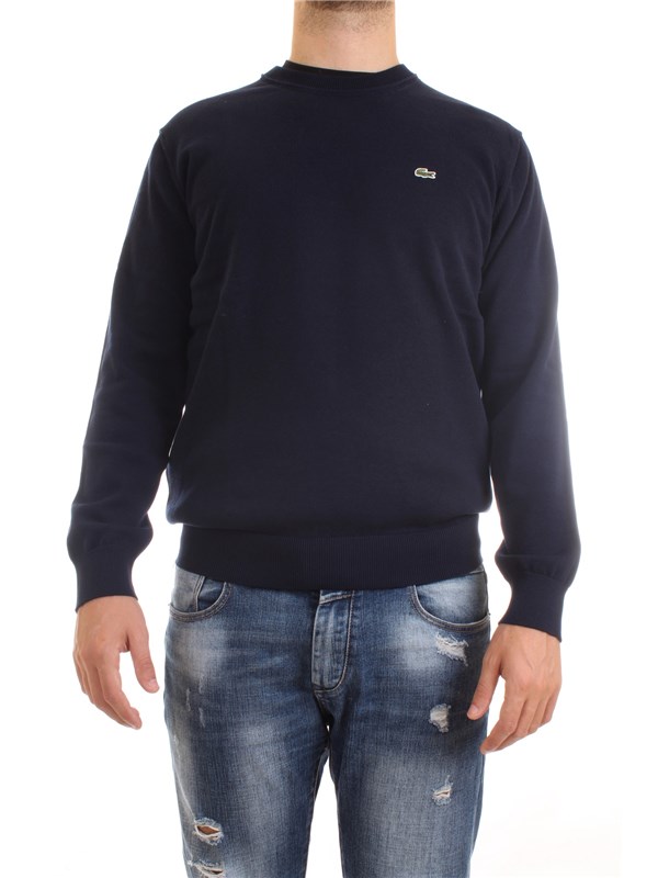 Lacoste AH2193 00 Blue Clothing Man Sweater Lacoste AH2193 00 Blue Clothing Man Sweater