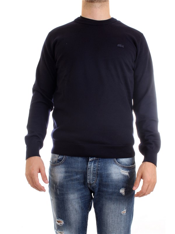 Lacoste AH1969 00 Blue Clothing Man Pullover Lacoste AH1969 00 Blue Clothing Man Pullover