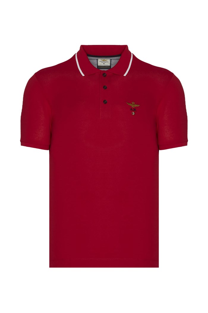 AERONAUTICA MILITARE 231PO1308P82 Red Clothing Man Polo shirt AERONAUTICA MILITARE 231PO1308P82 Red Clothing Man Polo shirt