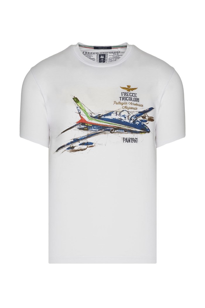 AERONAUTICA MILITARE 231TS2080J538 White Clothing Man T-Shirt/Polo AERONAUTICA MILITARE 231TS2080J538 White Clothing Man T-Shirt/Polo