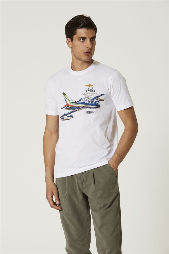 AERONAUTICA MILITARE 231TS2080J538 White Clothing Man T-Shirt/Polo