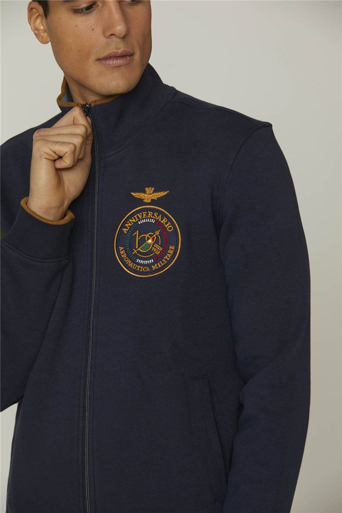AERONAUTICA MILITARE 232FE1822F532 Blue Clothing Man Sweater