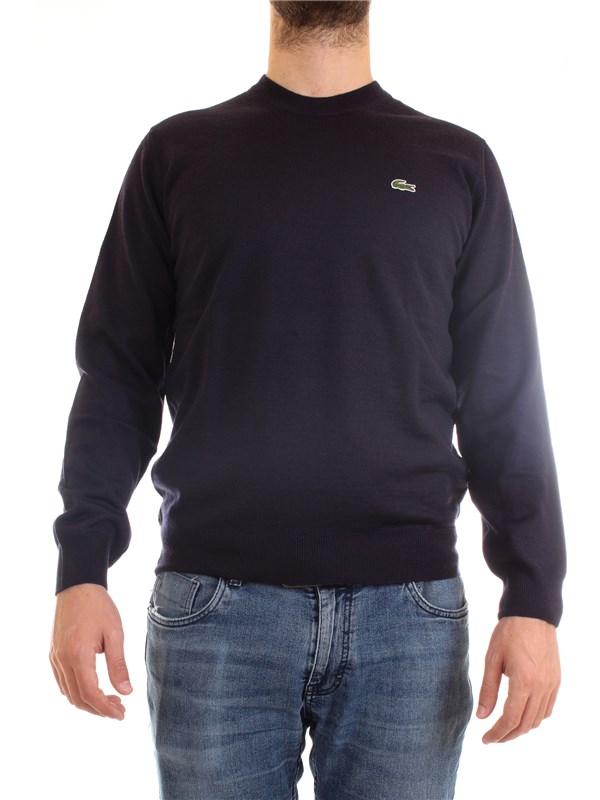 Lacoste AH2210 00 Blue Clothing Man Pullover Lacoste AH2210 00 Blue Clothing Man Pullover
