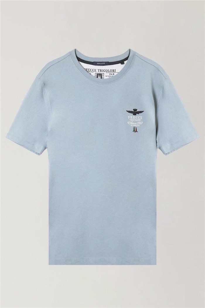 AERONAUTICA MILITARE 241TS2062J592 Celeste Abbigliamento Uomo T-Shirt