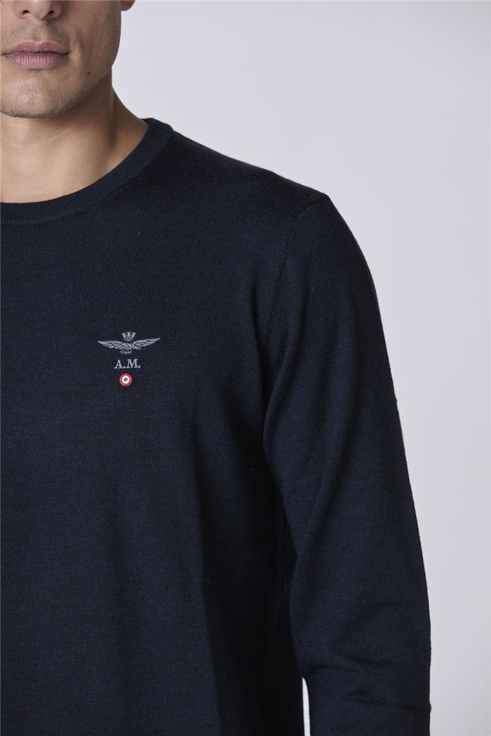 AERONAUTICA MILITARE 242MA1388L415 Blue Clothing Man Sweater