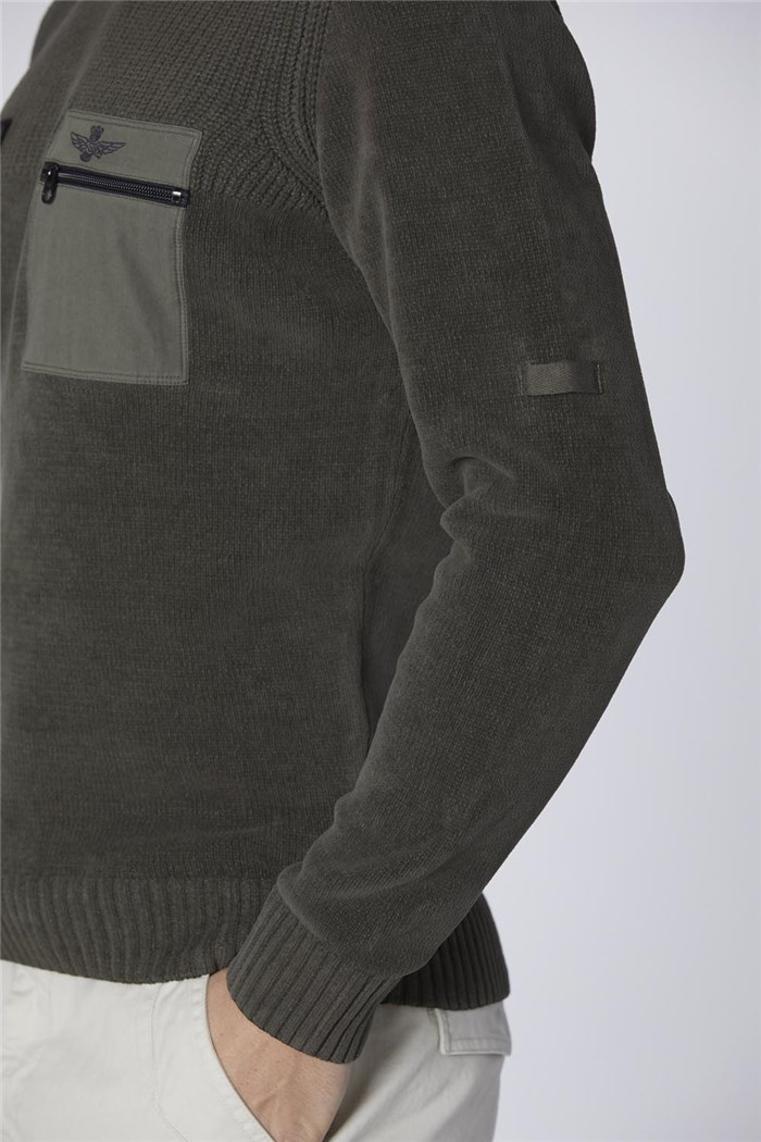 AERONAUTICA MILITARE 242MA1515L539 verdone Abbigliamento Uomo Pullover