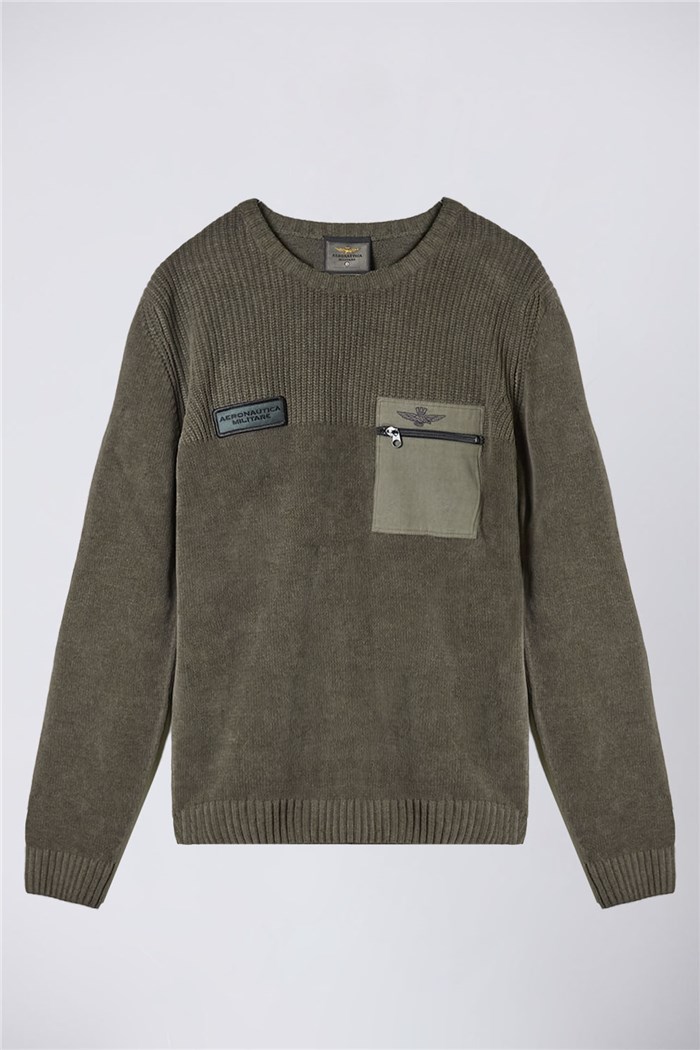 AERONAUTICA MILITARE 242MA1515L539 verdone Abbigliamento Uomo Pullover