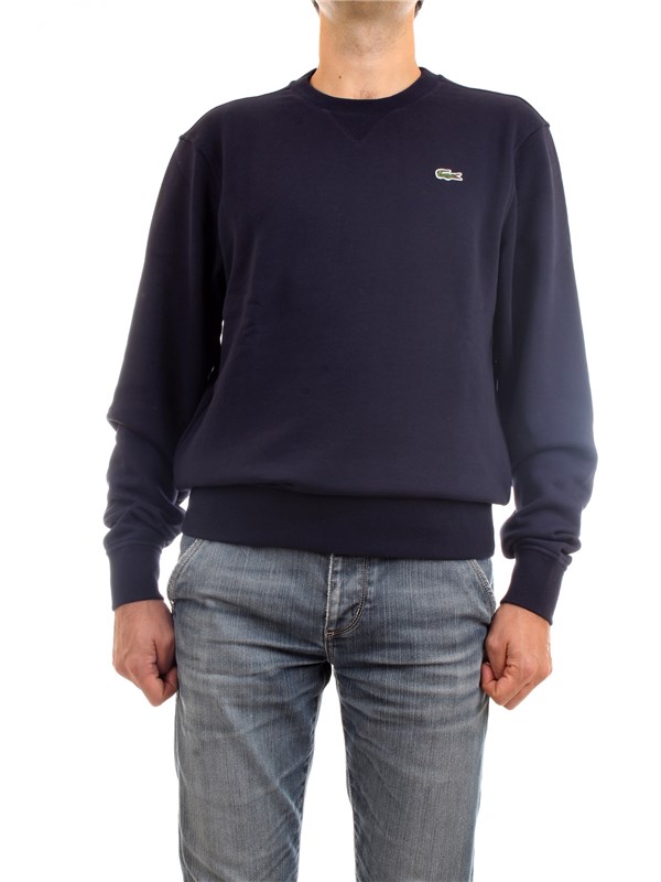 Lacoste SH1505 00 Blue Clothing Man Sweater Lacoste SH1505 00 Blue Clothing Man Sweater