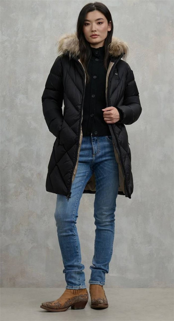 Blauer 25WBLDK03098 006047 Nero Abbigliamento Donna Piumino