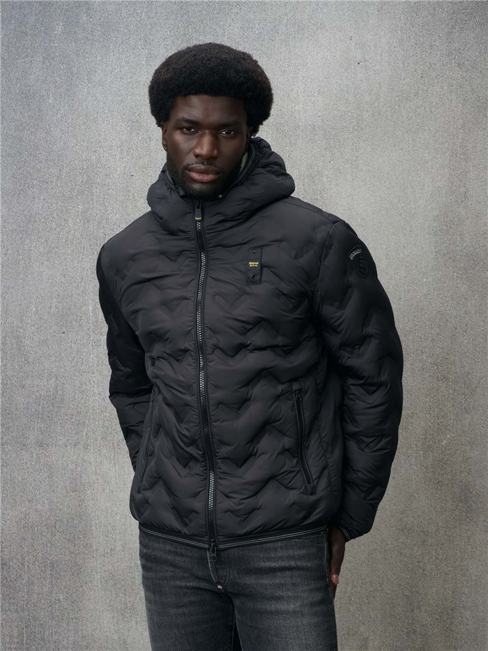 Blauer 24WBLUC03125 006952 Black Clothing Man Duvet Blauer 24WBLUC03125 006952 Black Clothing Man Duvet