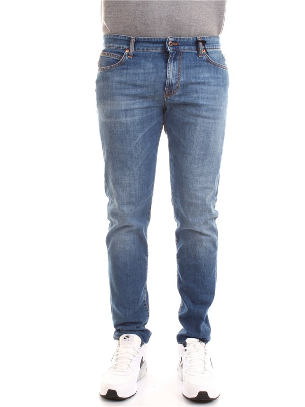 ROY ROGER'S P21RRU075D1410897 Medium blue Clothing Man Jeans
