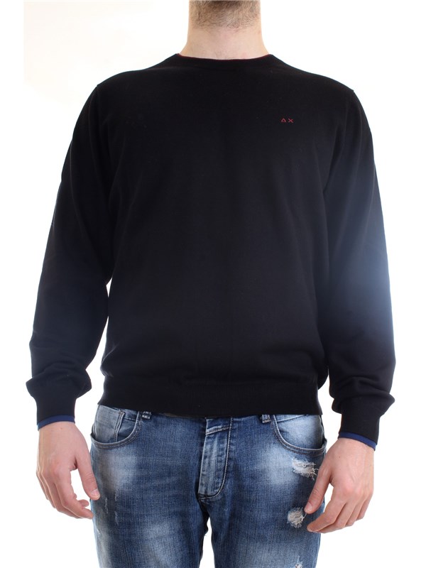 SUN68 K29105 Black Clothing Man Sweater SUN68 K29105 Black Clothing Man Sweater