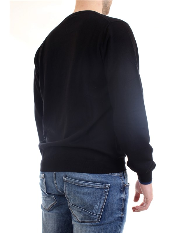 SUN68 K29105 Black Clothing Man Sweater