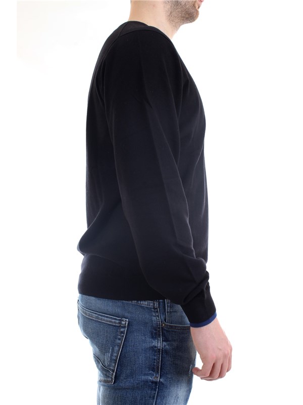 SUN68 K29105 Black Clothing Man Sweater