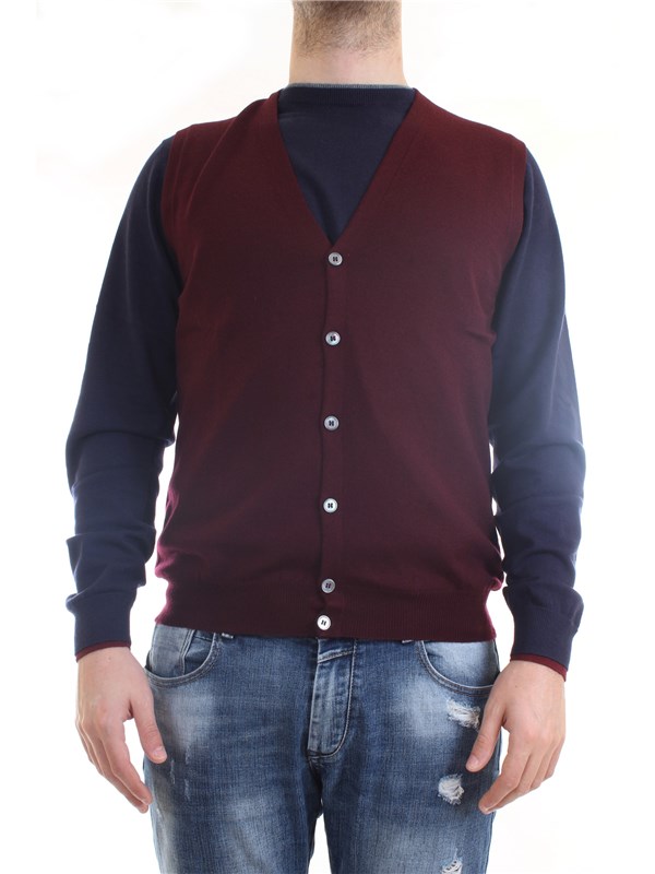 Gran Sasso 58182/14296 Bordeaux Clothing Man Gilet Gran Sasso 58182/14296 Bordeaux Clothing Man Gilet