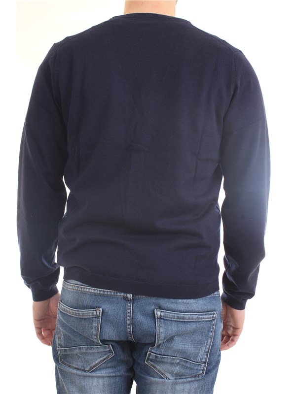 SUN68 K40103 Blue Clothing Man Cardigan